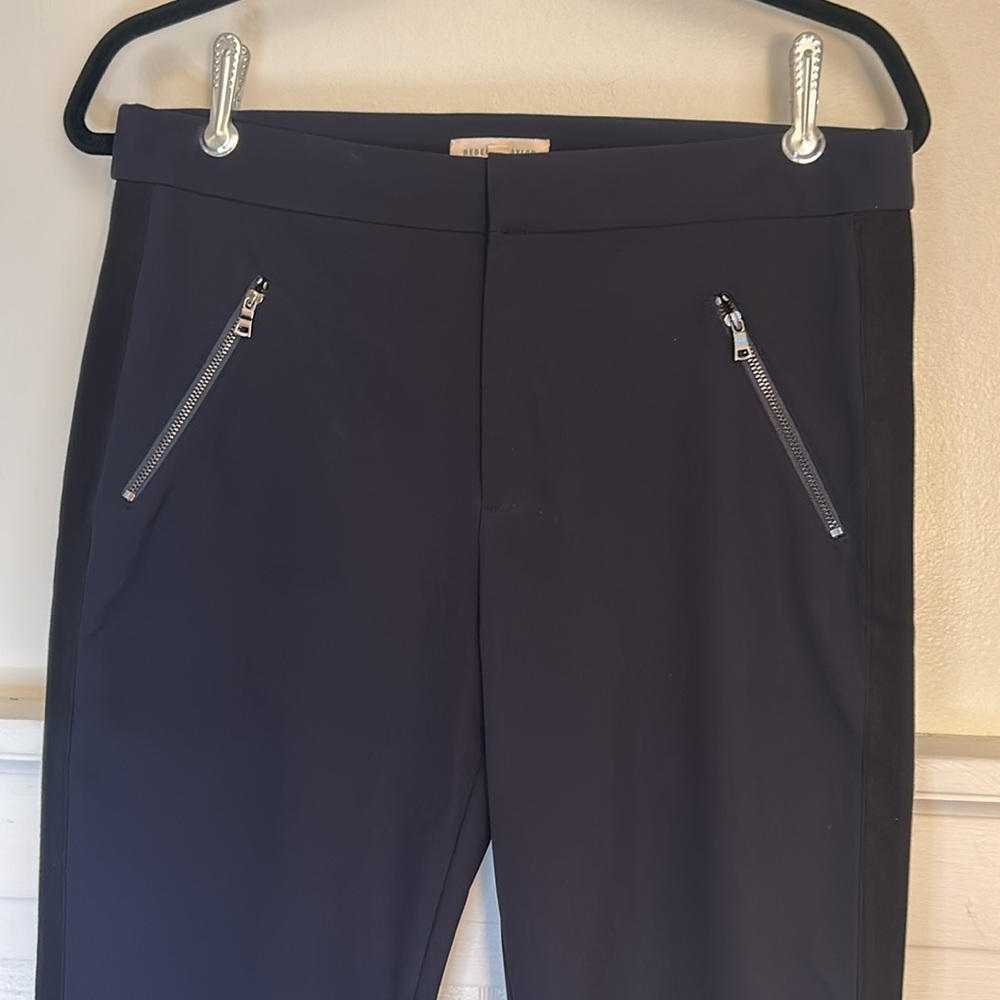 Rebecca Taylor Ava Techy Slim Ankle Crop Pants in Navy  Women’s size 10 - Picture 8 of 14